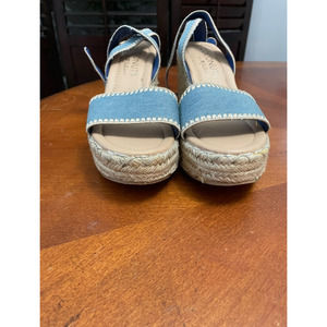 Coconuts By Matisse Womens Frenchie Espadrilles High Heels Blue Textile 9 M